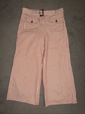 Loft Outlet striped high waist wide leg pants size 10